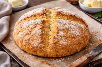 Этот хлеб готовлю, когда лень идти в магазин: засекаю 7 минут &mdash; духовку включать не надо