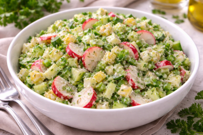 Беру редиску и за 7 минут собираю салат &laquo;Весенний&raquo; &mdash; хрустящий, нежный и идеально подходит к теплым дням