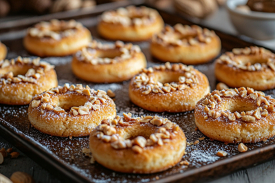 Превращаю арахис в изысканное угощение &mdash; готовлю песочные кольца с карамельной хрустящей крошкой