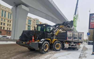 В Астане за ночь вывезли более 16 тысяч кубометров снега