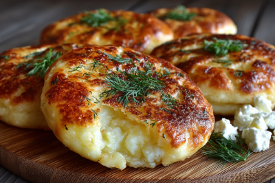 Творожные шанежки с картофелем и укропом &mdash; сытнее хачапури и вкуснее любых пирожков. Рецепт для ленивых