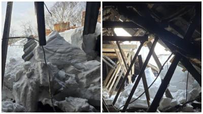 Крыша многоэтажки на ул.Восстания в Казани рухнула под весом снега